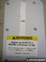 ACURA SRS コーションラベル